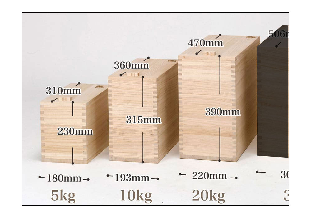 桐の米びつサイズ